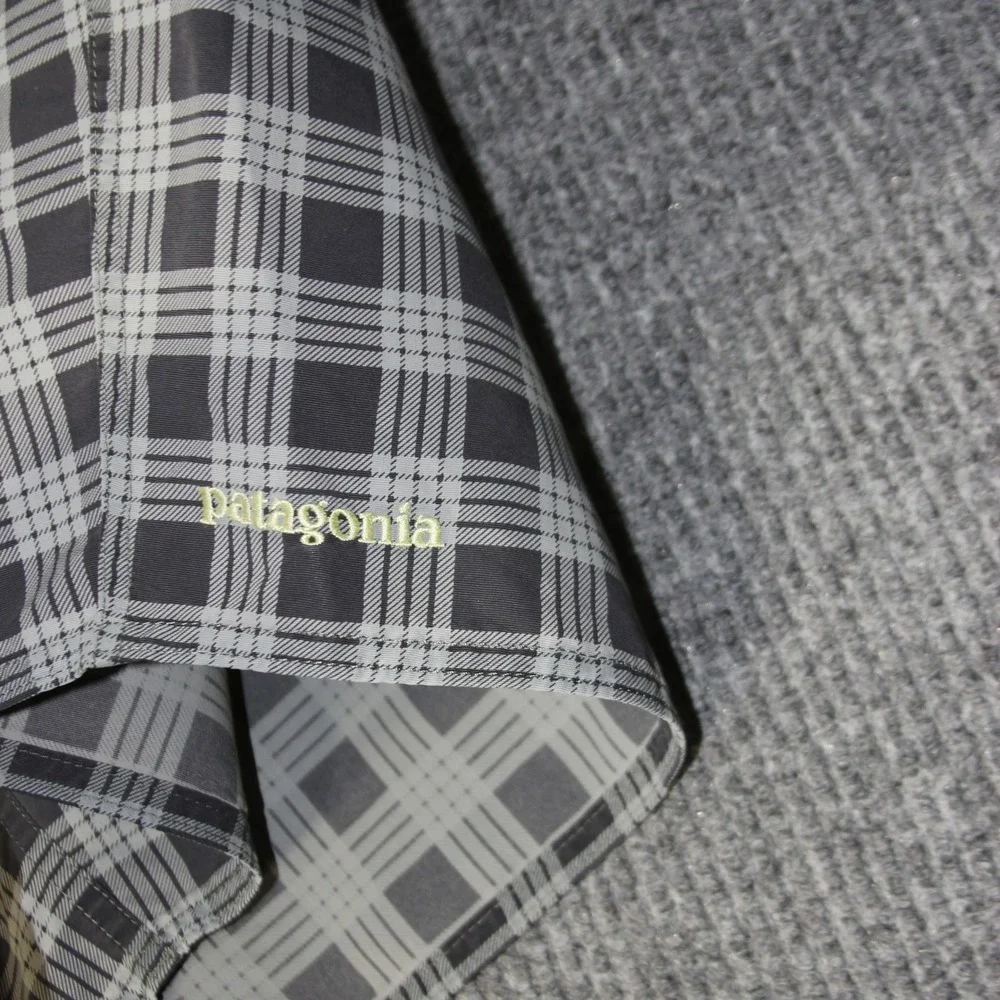Patagonia Board Shorts Mens‎ 36 Gray Plaid Swim Trunks Hiking Gorpcore